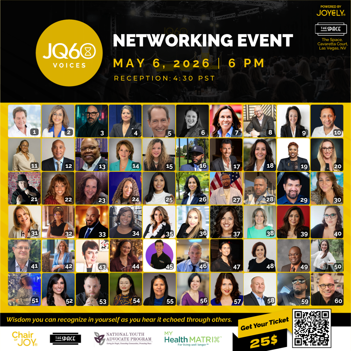 JQ60 May 6th Voices Lineup — Vegas Event